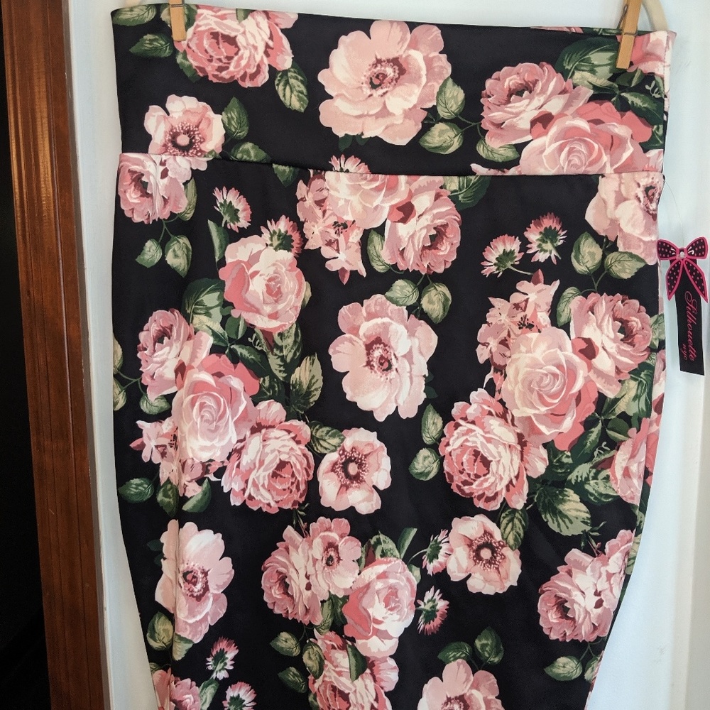 Floral Pencil Skirt
